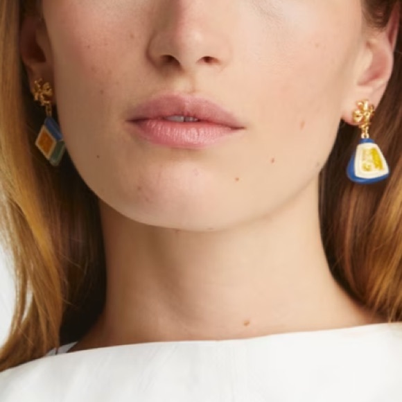 Tory Burch ROXANNE GEO DROP EARRING - Earrings 225$ - Picture 2 of 7